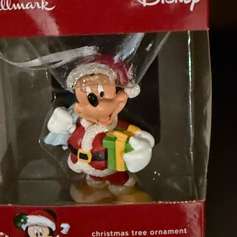 Hallmark Disney Santa Ornament - Red, Green, and White